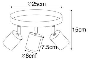 Moderné stropné svietidlo mosadzné nastaviteľné okrúhle 3 svetlá - Java