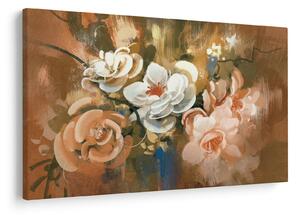 Obraz - Maľovaná kytica kvetov (90x60 cm)