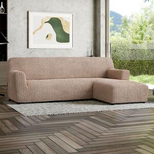 Bielastické poťahy MOSAICO béžové sedačka s otomanom vpravo (š. 170 - 300 cm)