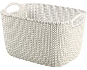Curver Knit hranatý kôš 19l biely