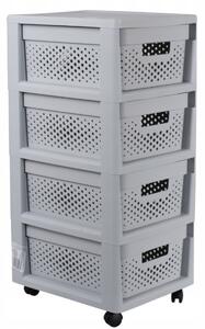 Curver Šuplíky INFINITY 4x11L dierované šedej