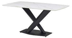JEDÁLENSKÝ STÔL, čierna, biela, 180/90/75 cm P & B - Stoly, Online Only