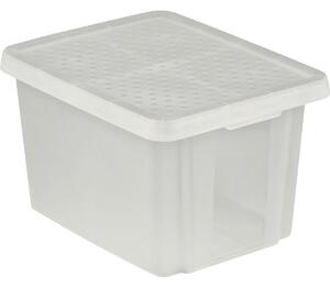 Curver Úložný box ESSENTIALS 26l s vekom priehľadný
