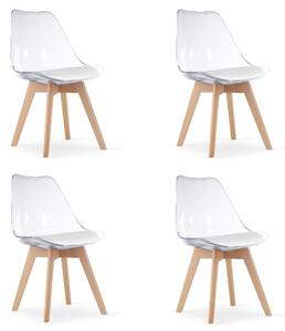 Dekorstudio Dizajnová priesvitná stolička ENZO 007 Počet stoličiek: 4ks