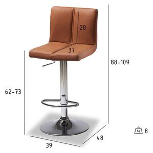Koňakovohnedé otočné barové stoličky v súprave 2 ks 88 cm Coco – Furnhouse