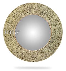 Kruhové zrkadlo LIŠAJNÍK mono NATURAL - Vonkajší priemer rámu 65 cm (zrkadlo 45 cm)