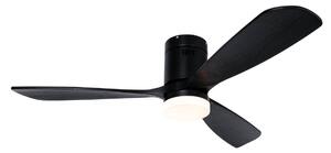 Inteligentný stropný ventilátor čierny 132 cm vrátane LED stmievateľný s diaľkovým ovládaním - Sofia