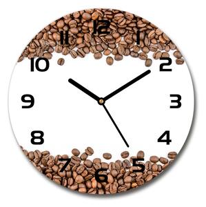 Sklenené hodiny okrúhle Zrnká kávy pl_zso_30_f_98900337