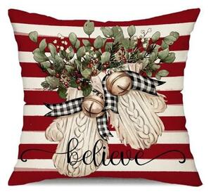 Vianočný obliečok na vankúš BELIEVE 45x45 cm, červený
