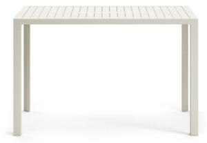 MUZZA Zahradný barový stôl ilupa 150 x 77 cm biely