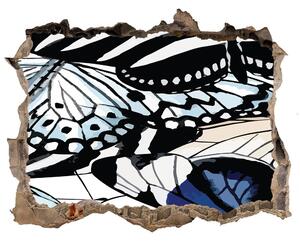 Díra 3D foto tapeta nálepka Motýle a kvety nd-k-85755564