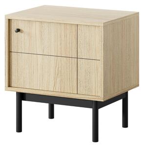 Nočný stolík Japandi (S54), dub linea