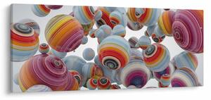 Obraz maľovaných gulí (120x50 cm)