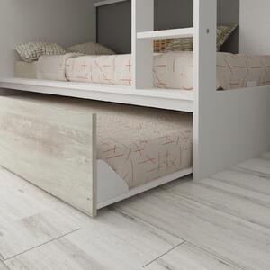 Detská poschodová posteľ s prístelkou Cascina - white
