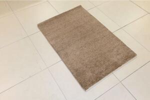 Vlnený jednofarebný ručne tkaný koberec Daleo 100 Uni Beige 0,60 x 0,95 m