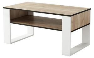 Konferenčný stolík Houseland Domini dub craft zlatý/biely
