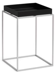 HAY Stolík Tray Table 30x30 High, black / silicone coated steel