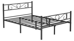 Kovová manželská posteľ 140 cm RMB063B01