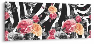 Obraz rozkvitnutých ruží (120x50 cm)