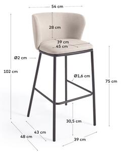Béžová barová stolička 102 cm Ciselia – Kave Home
