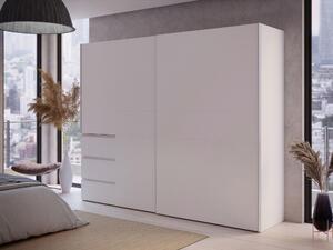ŠAT. SKRIŇA S POSUV. DVERAMI, biela, 250/200/61 cm Carryhome - Skrine, Online Only