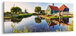 Obraz holandských mlynov (120x50 cm)