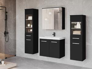 Kúpeľňový nábytok Apogon II, Farby: čierny grafit, Sifón: bez sifónu, Osvetlenie: osvetlenie LED biele, Umývadlová batéria: nie Mirjan24 5903211340345
