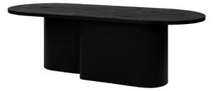 Čierny konferenčný stolík s doskou v dubovom dekore 50x115 cm Looi – noo.ma