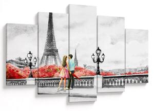 Obraz - Milenci v Paríži (150x105 cm)