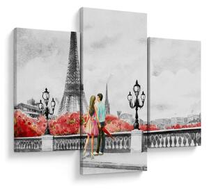 Obraz - Milenci v Paríži (90x60 cm)