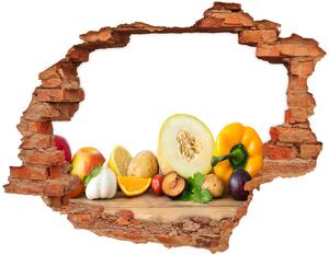 Samolepiaca diera na stenu nálepka Ovocie a zelenina