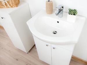 Nábytok do kúpeľne VISBEK - biely / lesklý biely + sifón ZDARMA