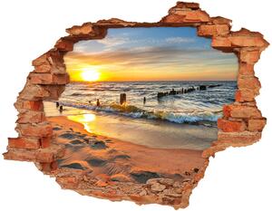 Fotoobraz diera na stenu nálepka Sunset beach nd-c-67409658