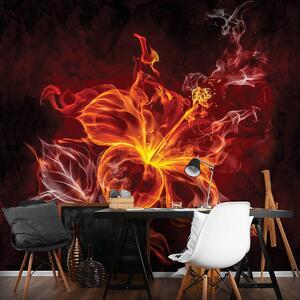 Fototapeta - Kvet - oheň a dym (152,5x104 cm)
