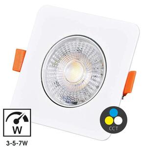 Vstavané výklopné LED hranaté svietidlo biele (LED-YL202/7W/CCT/BI)