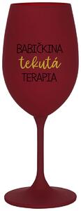 Bordovy pohár na víno 350 ml - BABIČKINA TEKUTÁ TERAPIA