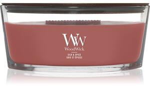 Woodwick Silk & Spice vonná sviečka s dreveným knotom 453.6 g