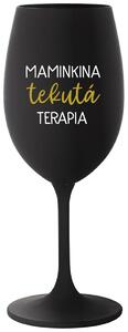 Čierny pohár na víno 350 ml - MAMINKINA TEKUTÁ TERAPIA