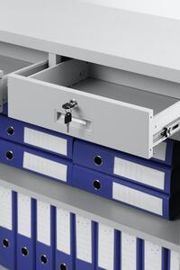 Kovová kancelárska skriňa so zásuvkami model LENA šedá JAN NOWAK 3S-9GGH-QXJH