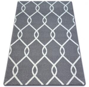 Koberec SKETCH F934 Sivo / Biely trellis
