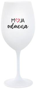 Biely pohár na víno 350 ml - MOJA ODMENA
