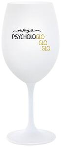 Biely pohár na víno 350 ml - MOJA PSYCHOLOGLOGLOGLO