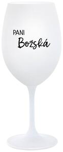 Biely pohár na víno 350 ml - PANI BOŽSKÁ