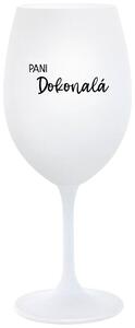 Biely pohár na víno 350 ml - PANI DOKONALÁ