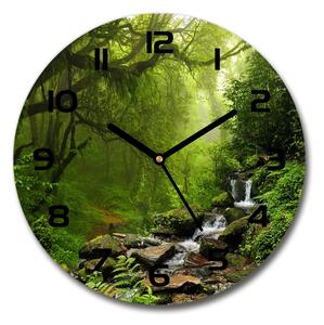 Sklenené hodiny okrúhle Prales v Nepále
