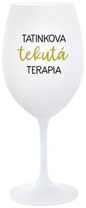 Biely pohár na víno 350 ml - TATINKOVA TEKUTÁ TERAPIA