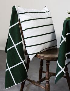 Bavlnená obliečka na vankúš White/Green 48 x 48 cm