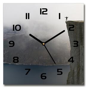 Sklenené hodiny štvorec Nórsky útes
