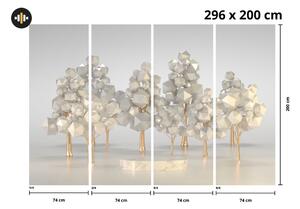 Fototapeta - 3D stromy (296x200 cm)