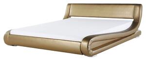 Manželská vodná posteľ 160 cm Anais (zlatá) (s roštom a matracom). Vlastná spoľahlivá doprava až k Vám domov. 1077812